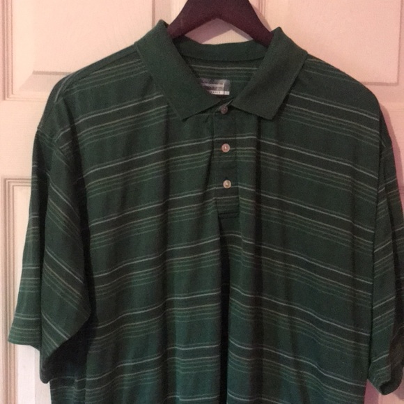 Alan Flusser Golf Green Striped Polo Shirt Mens XXL or 2XL - Picture 4 of 12